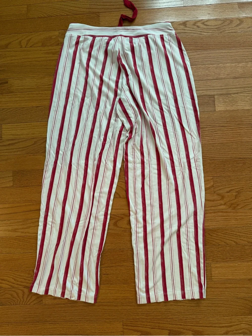 Soma Red Candy Cane Stripe Pajama Set Cotton Modal
